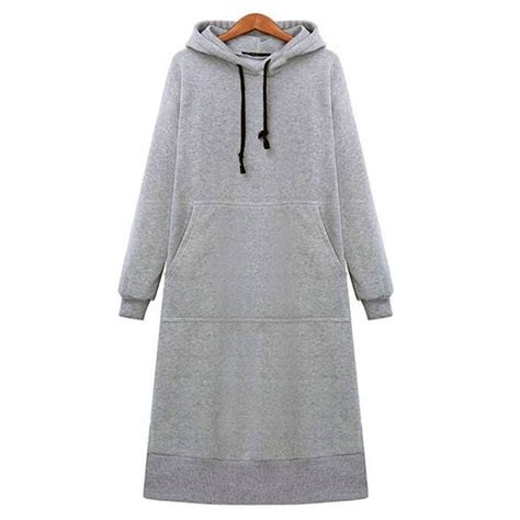 Extra Long Hoodie Dress Geekgalaxee Vestido De Moletom Com Capuz