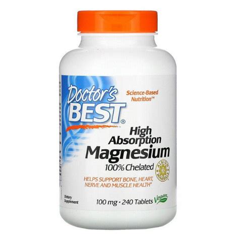 High Absorption 100 Chelated Magnesium 240 Tablets Vita Health Ltd