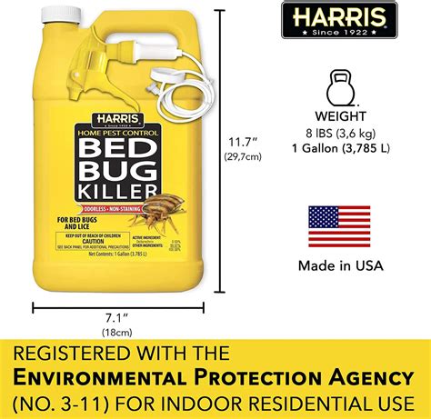 Harris Home Pest Control Bed Bug Killer 128 Fl Oz Pf Harris