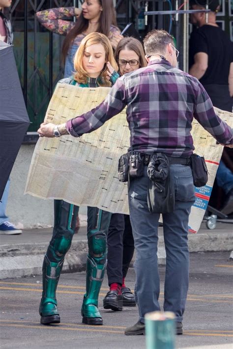 Brie Larson Wears Suits Up As Captain Marvel On Set In Los A International Celebrities Page 3