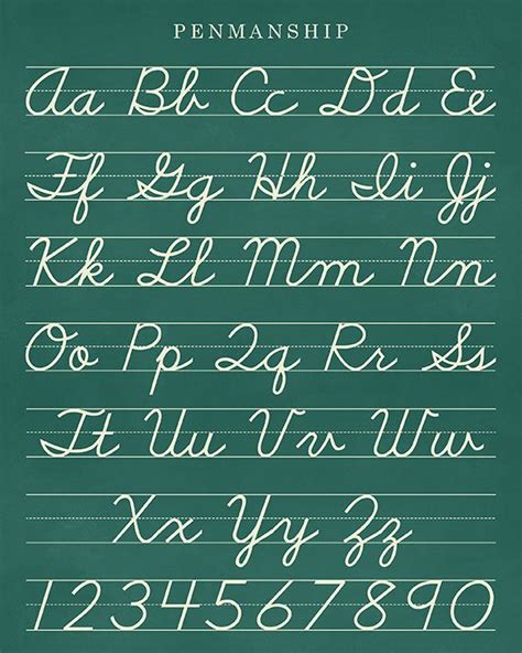 Classroom Decor Cursive Alphabet Letters Classroom Sign Etsy In