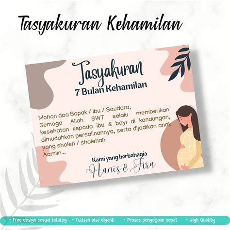 Jual Stiker Label Tasyakuran • Tasyakuran Kehamilan • Stiker Nasi Kotak