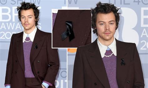Why Is Harry Styles Wearing A Black Ribbon At The Brits 2020 What Does