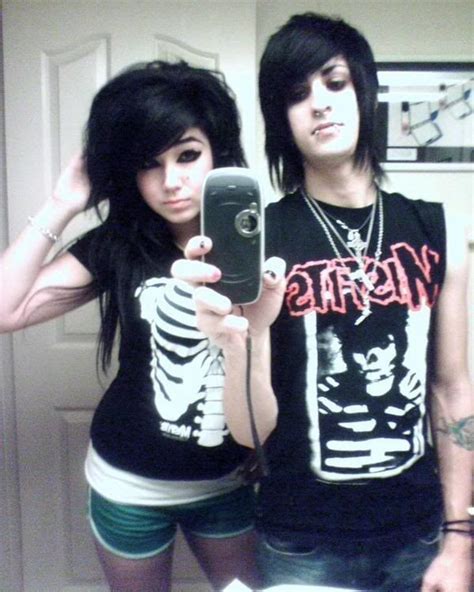 Pin By Megan On Scene Hair Weird Fashion Trending Emo Couples Emo