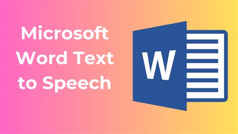 How To Use Microsoft Word Text To Speech An Effective Guide Fineshare