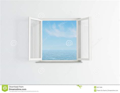 White Open Window Stock Illustration Illustration Of Window 9317466