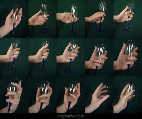 Hand Pose Champagne Glass By Melyssah6 Stock On Deviantart How To
