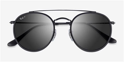 Ray Ban Rb3647n Round Aviator Black Frame Prescription Sunglasses