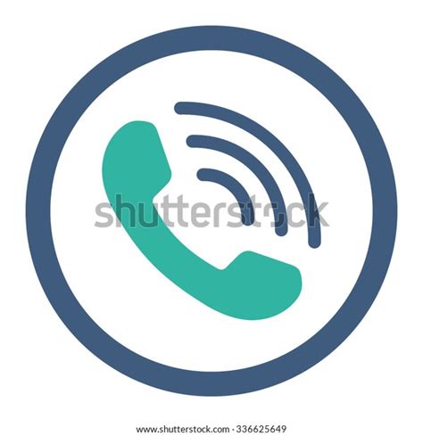 Phone Call Vector Icon Style Bicolor Stock Vector Royalty Free 336625649
