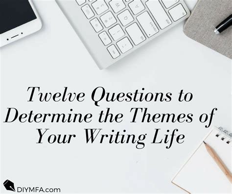 Twelve Questions To Determine The Themes Of Your Writing Life Diy Mfa