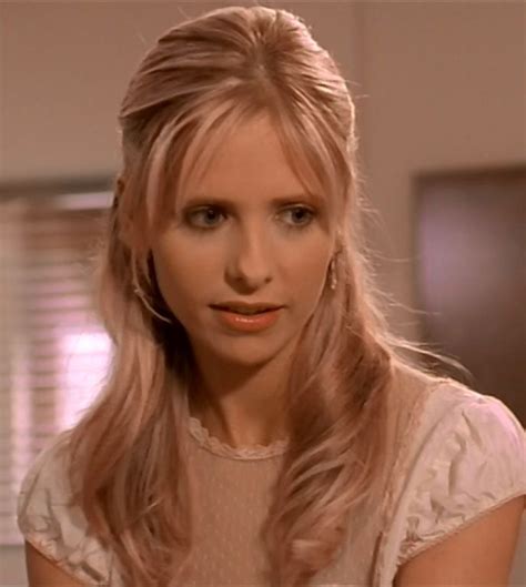 Buffy In Him Wearing Nanette Lepore Sheer Panel Cream Silk Blouse