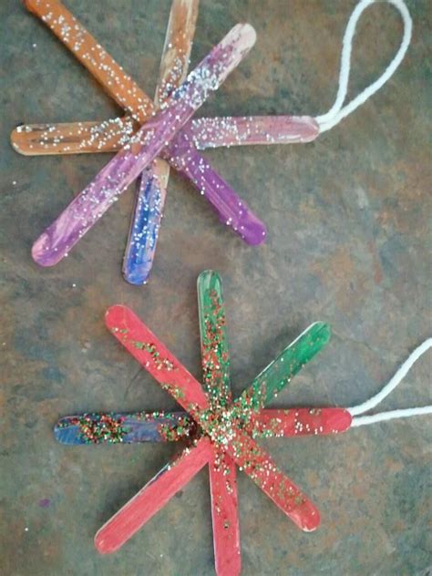 Stars Made From Popsicle Sticks Easy Crafts For Kids Christmas