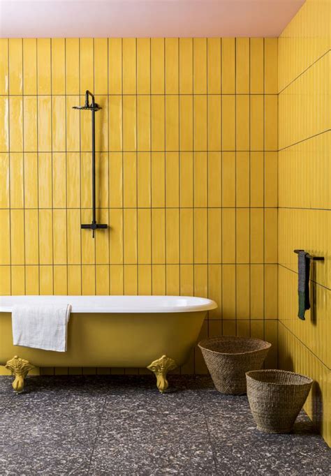 2020 Bathroom And Kitchen Tile Trends Tile Trends Yellow Bathrooms