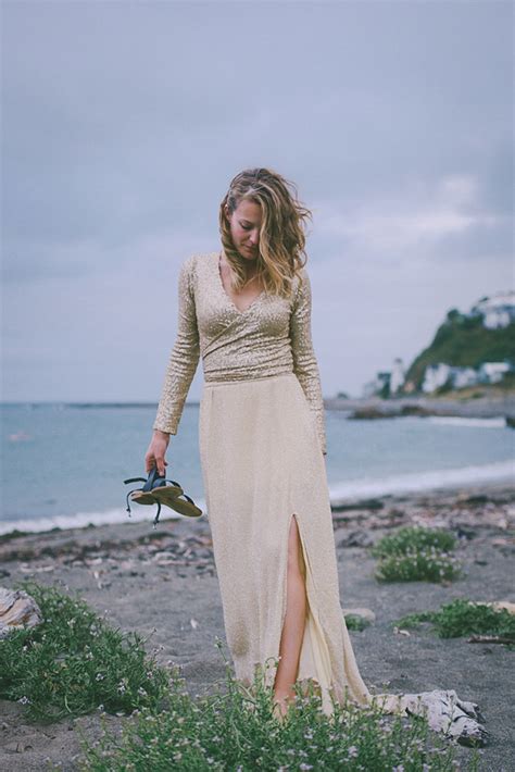 A Glamorous Gold Sequin Dress For A Relaxed And Fuss Free And Handmade