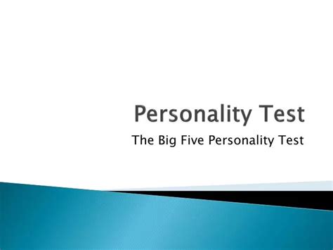 Ppt Personality Test Powerpoint Presentation Free Download Id2096142