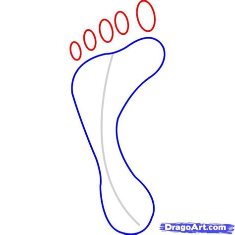 How To Draw Footprints Footprint Step By Step Drawing Guide By