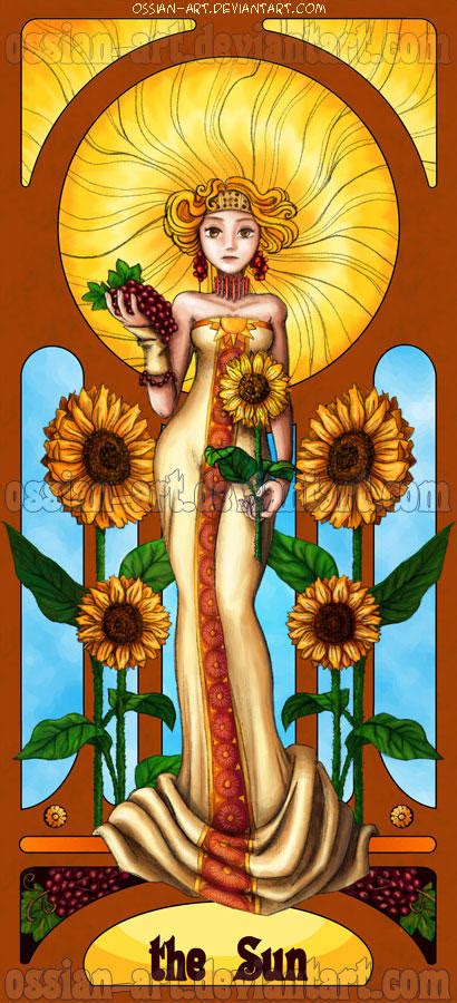 The sun card is a clear message, that yes, indeed the proverbial flowers in the garden of life that we've painstakingly cared for are about to come in full bloom. Tarot of the Sun by Ossian-art on DeviantArt