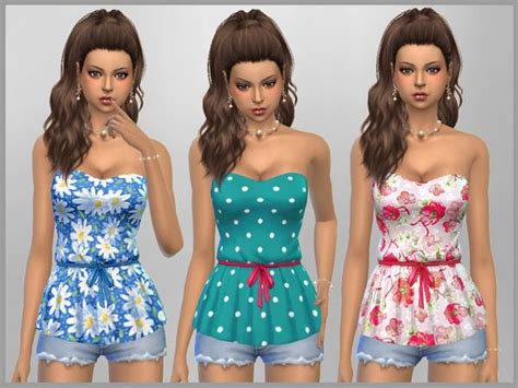 Sims 4 Ccs The Best Clothing By Sweetdreamszzzzz Bright Summer