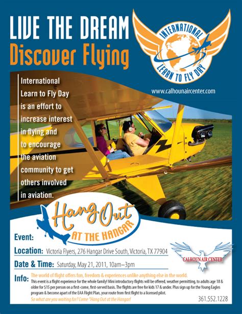 Hang Out At The Hangar On Learn To Fly Day Event At Victoria Flyers On