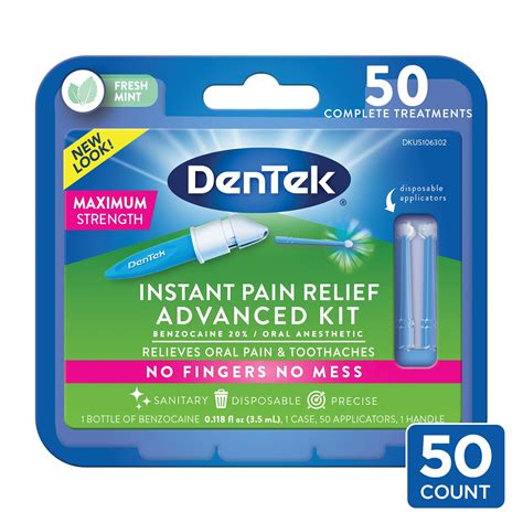 DenTek Instant Pain Relief Advanced Kit 50 Treatments - Walmart.com