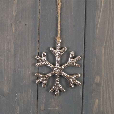 Metal Hanging Snowflake 10cm Satchville T Co