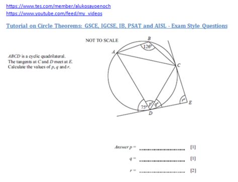 Circle Theorems Igcse Gcse Ib Psat And Aisl Exam Guides Complete
