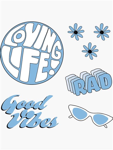 Light Blue Sticker Pack Pretty And Inspirational Sticker By The