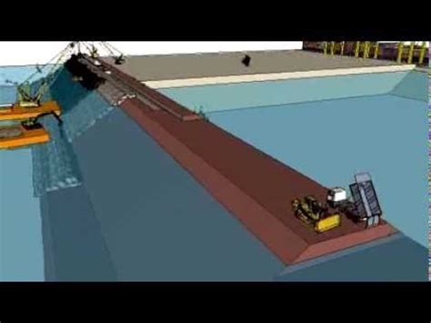 Breakwater Construction 3D Animation Included Are Plant Method