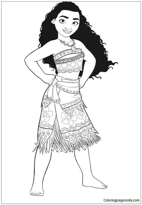 moana princess  coloring page  coloring pages