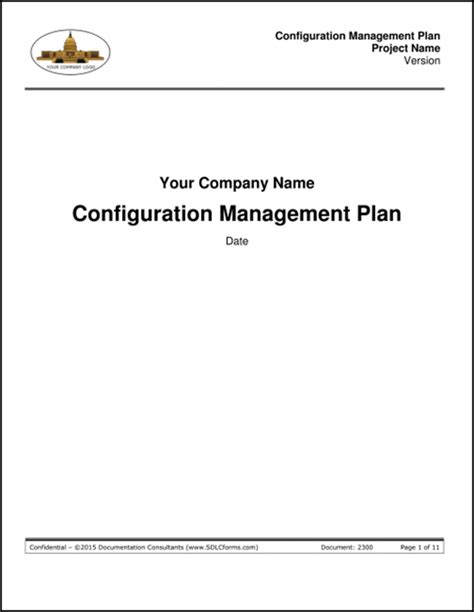 Sdlcforms Configuration Management Plan