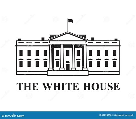 White House Icon Stock Vector Illustration Of Washington 89223258