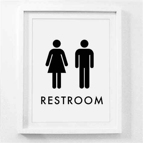 Printable Restroom Sign