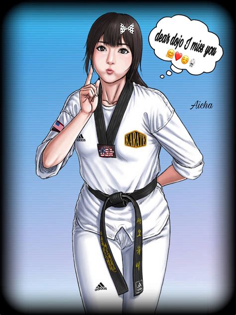 Taekwondo Girl Art Rules Combat Art Martial Arts Women Martial Artists Girls Cartoon Art