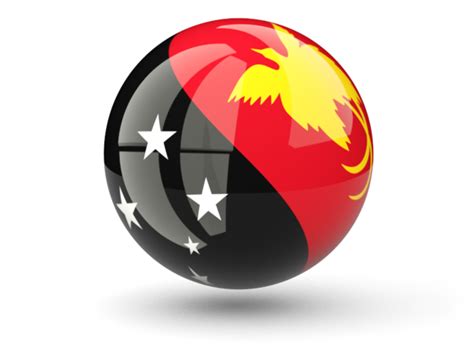 Sphere Icon Illustration Of Flag Of Papua New Guinea