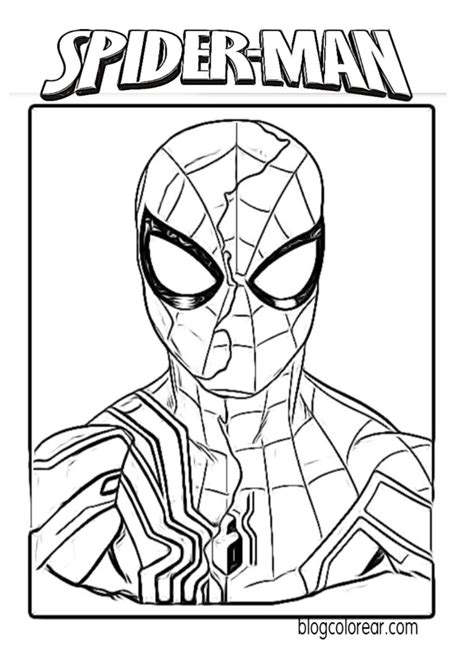 Fotos De Spiderman Para Colorear Dibujo Imagenes Images