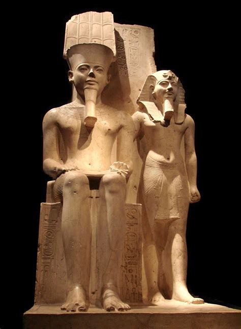 A Well Preserved Statue Of Pharaoh Horemheb With The God Amun From The Egyptian Museum Of Turin