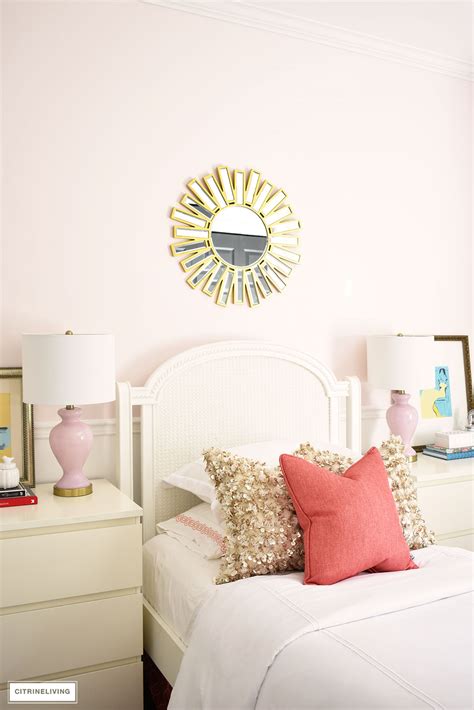 Six blush pink bedroom tips that aren't too girly | blush pink bedroom, bedroom, bedroom colors. BLUSH PINK AND CORAL BEDROOM WITH BRASS ACCENTS