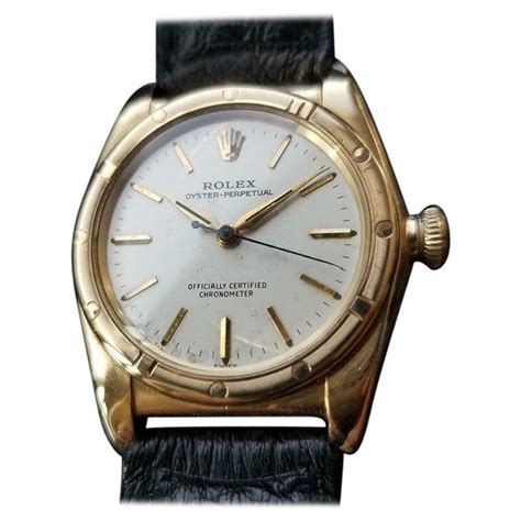 Men S Rolex Oyster Perpetual K Gold Bubble Back Automatic Ref S Lv For Sale At