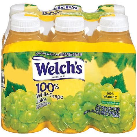Welchs 100 Grape Juice White Grape 10 Fl Oz On The Go Bottle Pack