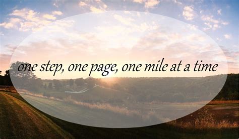 One Step One Page One Mile At A Time Luanne Mellish