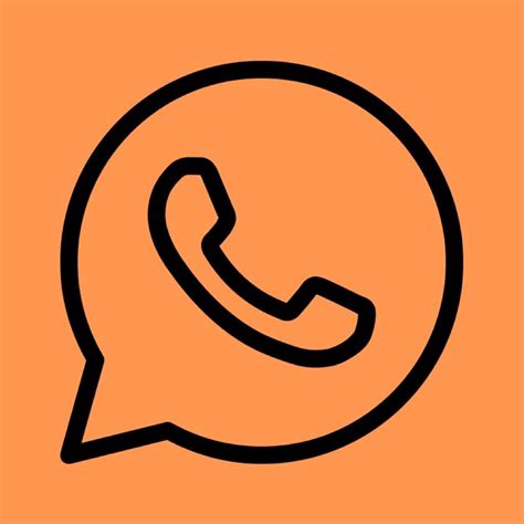 Orange Whatsapp Icon