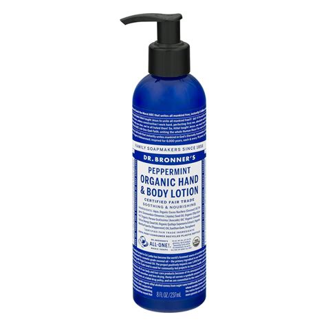 Dr Bronners Organic Hand And Body Lotion Peppermint 80 Fl Oz