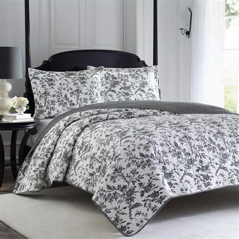 Laura Ashley Home Amberley Collection Luxury Premium Ultra Soft Quilt Coverlet Comfortable