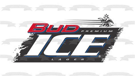 Bud Ice Premium Lager Logo Edible Cake Topper Image Abpid56116 A