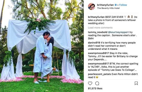 Tommy Lee And Brittany Furlan Stage Fake Wedding Shot Celebrities