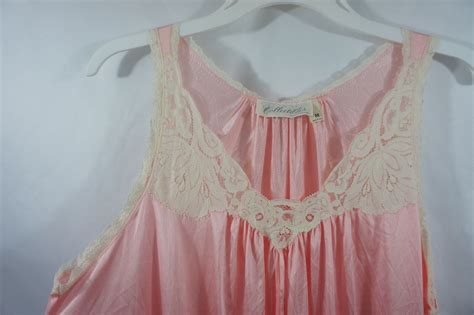 Vintage Jcpenney Collectibles Nightgown Pink Nylon La Gem