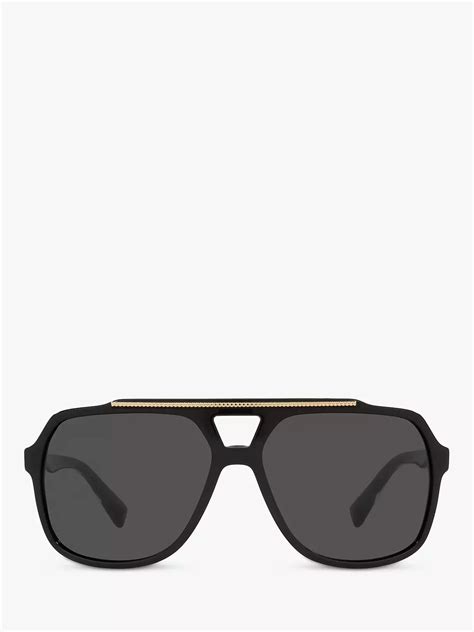 Dolce And Gabbana Dg4388 Mens Aviator Sunglasses Blackgrey At John
