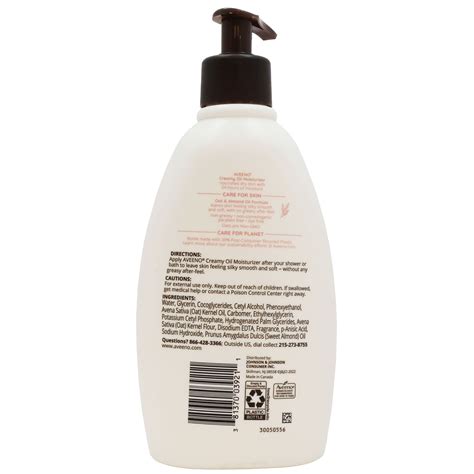 Aveeno Creamy Moisturizing Body Oil For Dry Skin 12 Oz