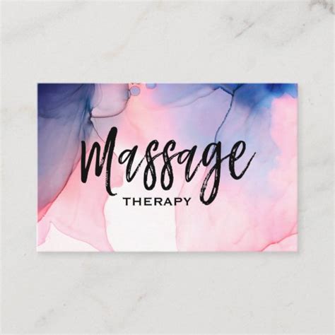 Massage Therapist Massage Therapy Watercolor Business Card