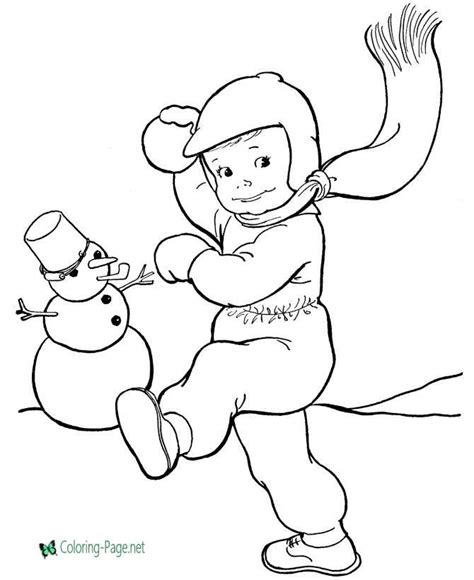 Snowball Coloring Page